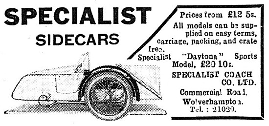 Specialist Sidecars. Commercial Road, Wolverhampton.             