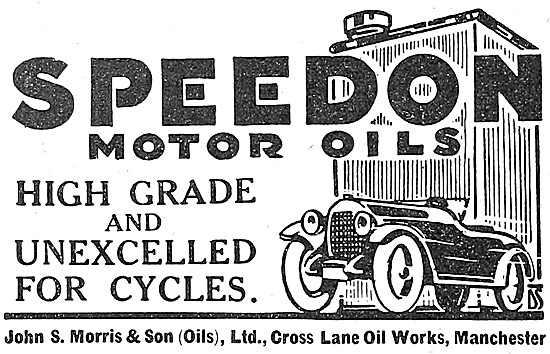 1921 Speedon Motor Oil Advert                                    