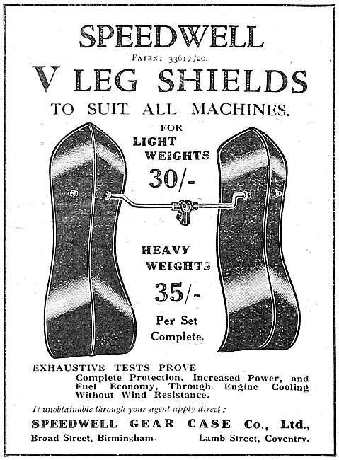 Speedwell Motor Cycle Leg Shields                                