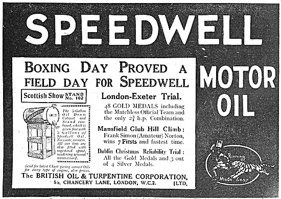 Speedwell Motor Oils                                             