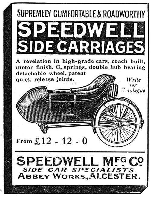Speedwell Sidecars 1914 Models - Speedwell Side Carriages        