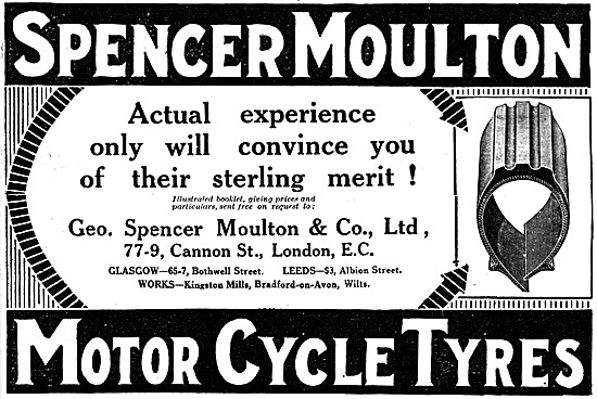 Spencer Moulton Motor Cycle Tyres                                