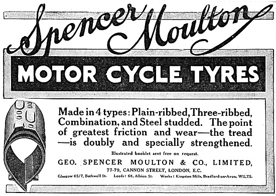 Spencer Moulton Tyres 1913 Advert                                
