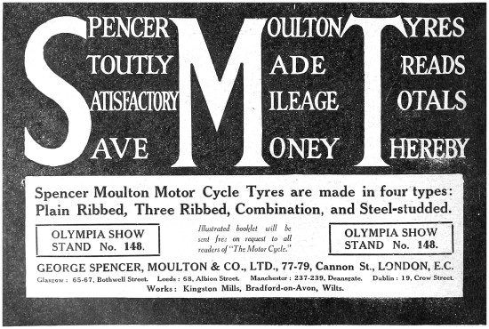 Spencer Moulton Motor Cycle Tyres                                