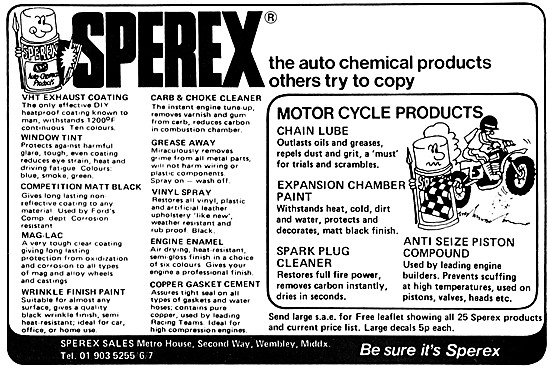 Sperex Lubrication & Cleaning Products                           