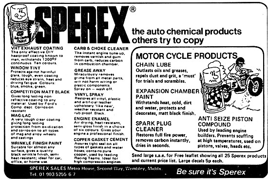 Sperex Lubrication & Cleaning Products                           