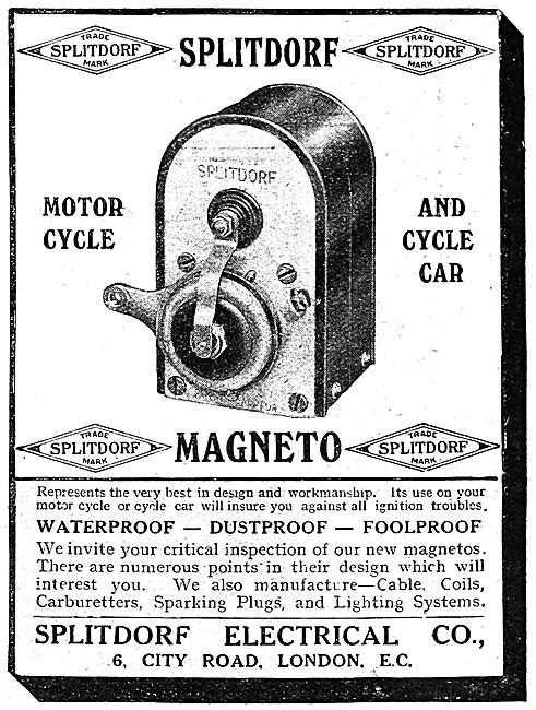 1913 Splitdorf Motor Cycle Magneto                               