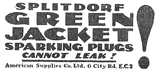 Splitdorf Gree Jacket Spark Plugs                                