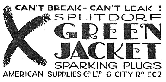 Splitdorf Green Jacket Sparking Plugs                            