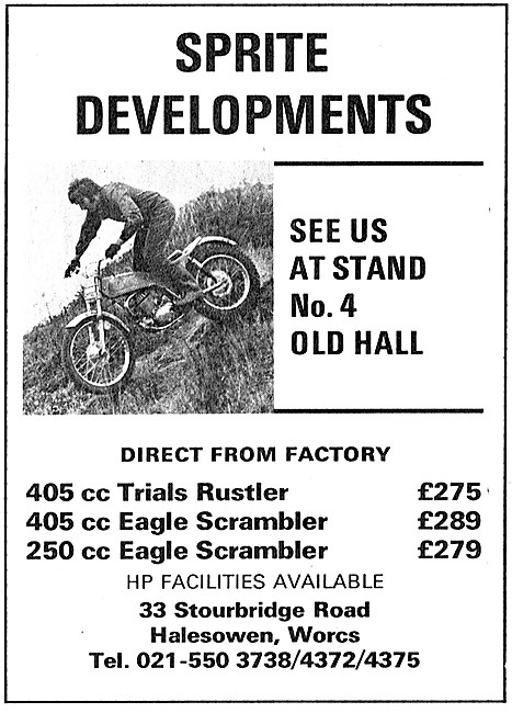 Sprite 405cc Trials Rustler - Sprite 405cc Eagle Scrambler       