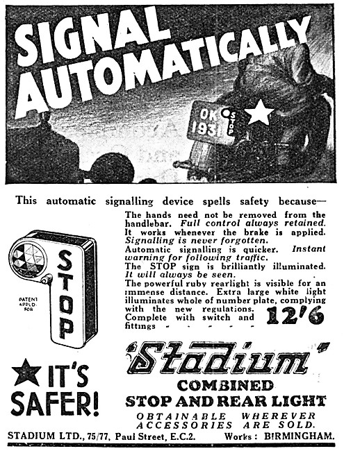 Stadium Motor Cycle Combined Stop & Rear Light                   