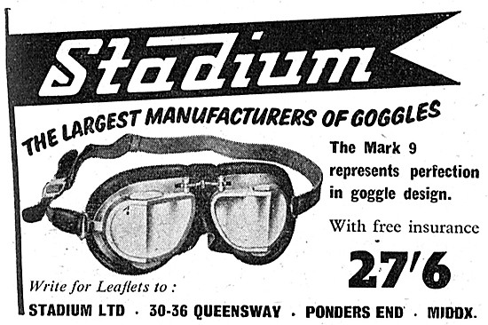 Stadium Mark 9 Motor Cycle Goggles                               