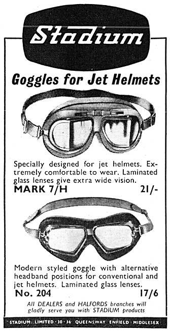 Stadium Goggles For Jet Helmets                                  