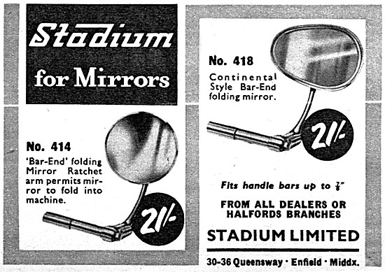 Stadium Motor Cycle Accessories - Stadium Mirrors                