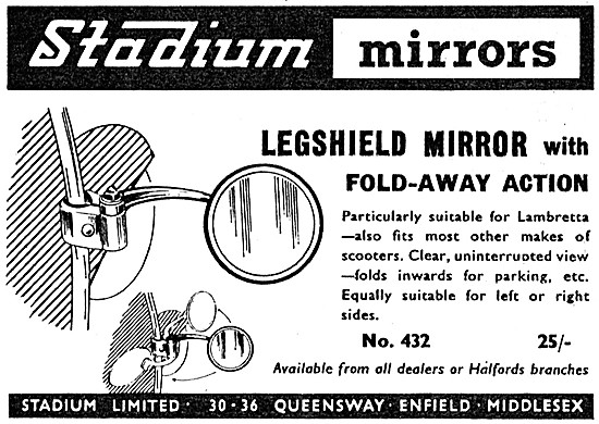 Stadium Motor Cycle Accessories - Stadium Legshield Mirror       