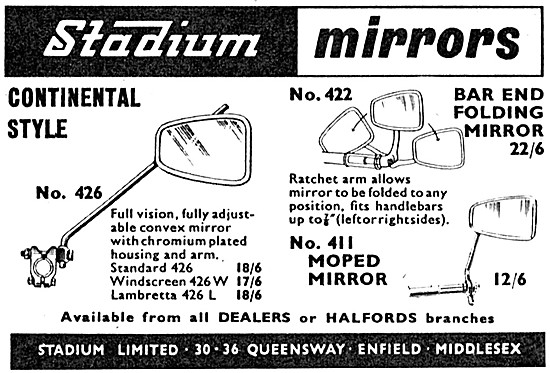 Stadium Motor Cycle Accessories - Stadium Rear View Mirrors      