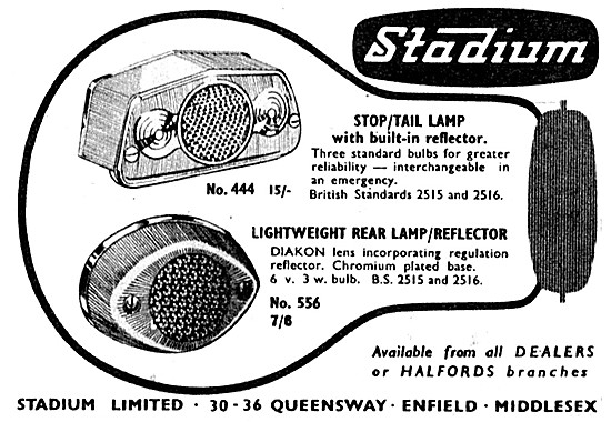 Stadium Motor Cycle Lighting Sets 1964                           