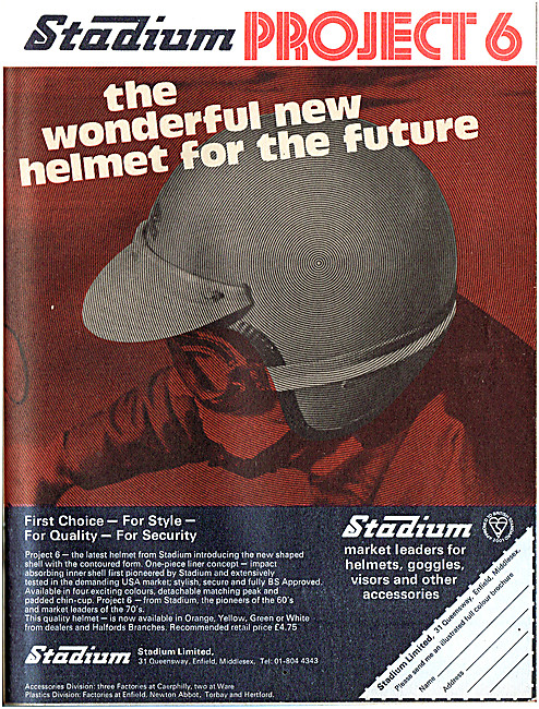 Stadium Motor Cycle Accessories - Stadium Project 6 Helmet       