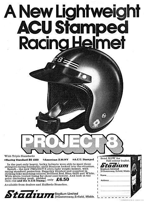 Stadium Project 8 Motor Cycle Eacing  Helmets                    