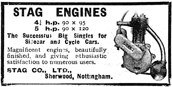 Stag Motor Cycle & Cyclecar Engines, Sherwood, Nottingham. 1913  