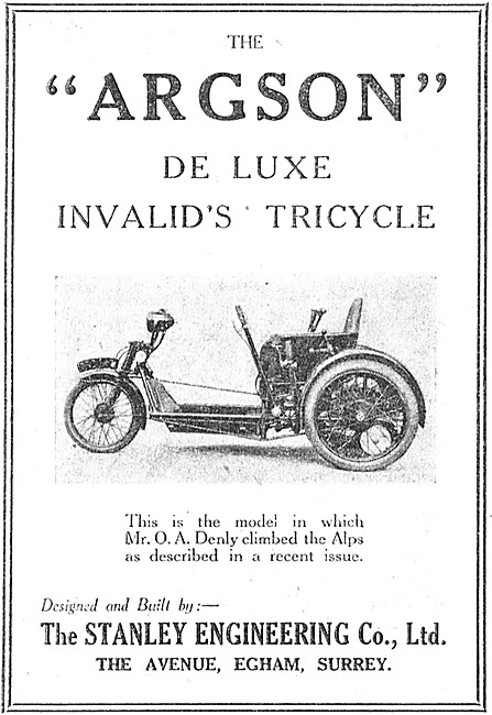 Argson Invalid Carriage - Argson Invalid Tricycle                