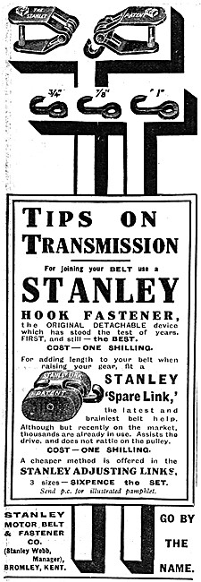 Stanley Motor Motor Cycle Belt Fasteners & Belt Accessories      