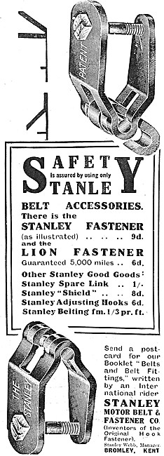 Stanley Motor Motor Cycle Belt Fasteners & Belt Accessories      
