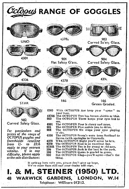 Steiner Octopus Goggles                                          