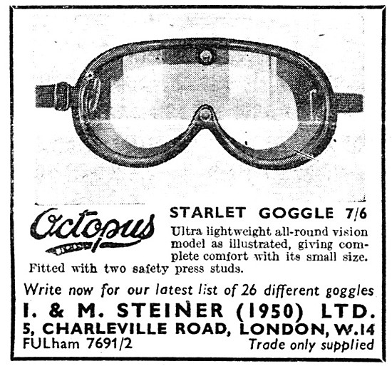 Octopus Starlet Motor Cycle Goggles                              