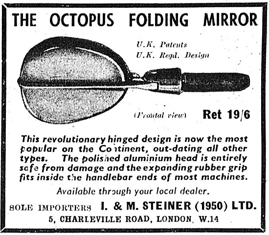 Steiner Octopus Folding Motor Cycle Handlebar Mirror             