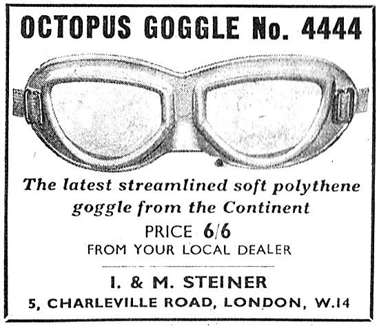 Octopus No. 4444 Motor Cycle Goggles                             