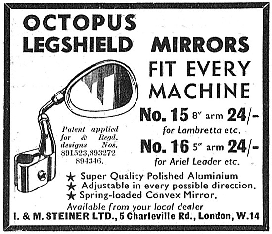 Steiner Octopus Legshield Mirrors                                