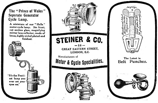 Steiner Hella Motor Cycle Lamp                                   