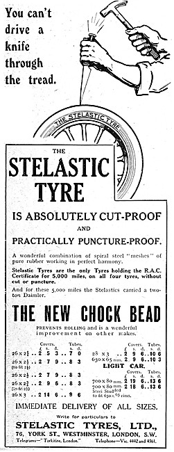 Stelastic Motor Cycle Tyres - Stelastic Chock Bead Tyres         