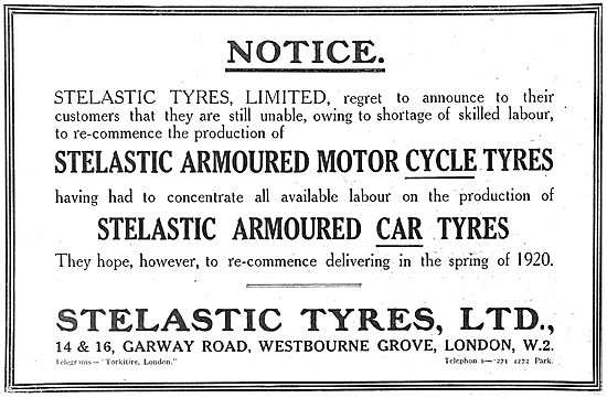 Stelastic Armoured Motor Cycle Tyres                             