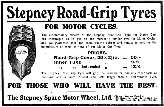 Stepney Motor Cycle Tyres                                        