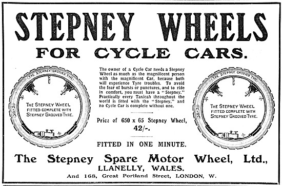 Stepney Wheels For Cycle Cars                                    