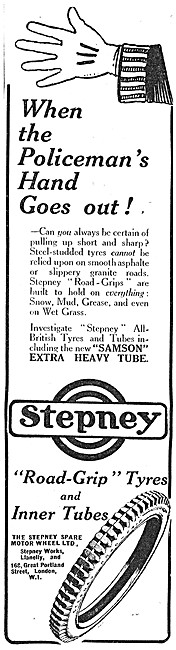 Stepney Motor Cycle Tyres 1923                                   