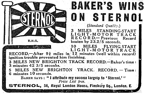 Sternol Engine Oil 1912 Advert                                   