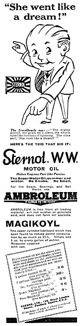 Sternol Motor Oil - Sternol Ambroleum - Sternol Magikoyl         