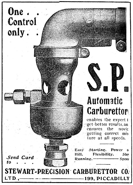 Stewart-Precision Carburetters - 1912 S.P. Automatic Carburetter 