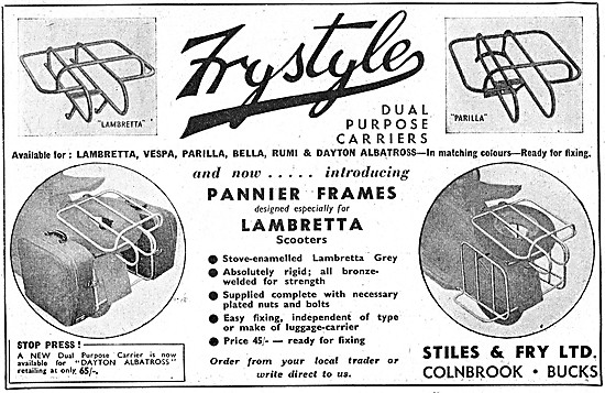 Frystyle Motor Cycle Luggage Carriers & Panniers                 