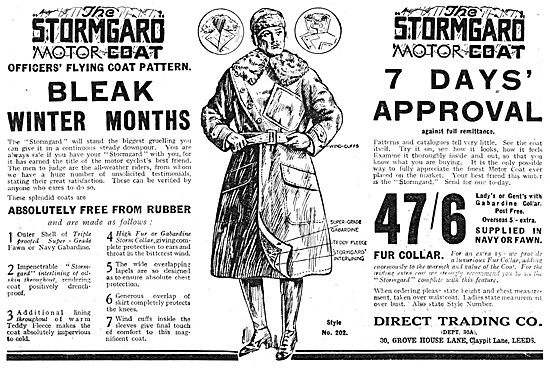 Stormgard Motor Cycle Coats                                      