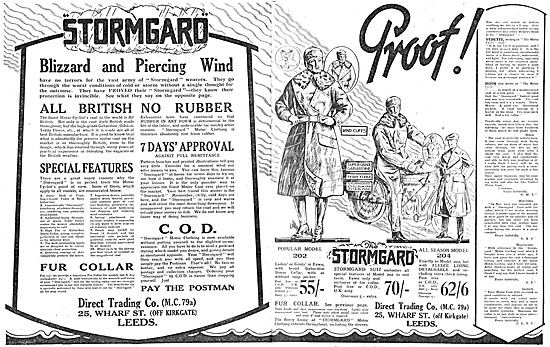 Stormgard Motor Cycle Weatherproof Clothing1926 Products         