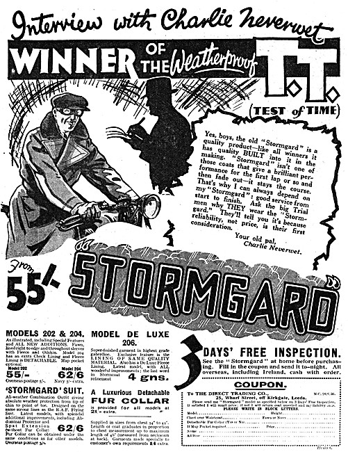 Stormgard Weatherproof Motorcycle Clothing                       