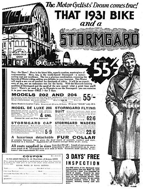 Stormgard Motor Cycle Wear                                       