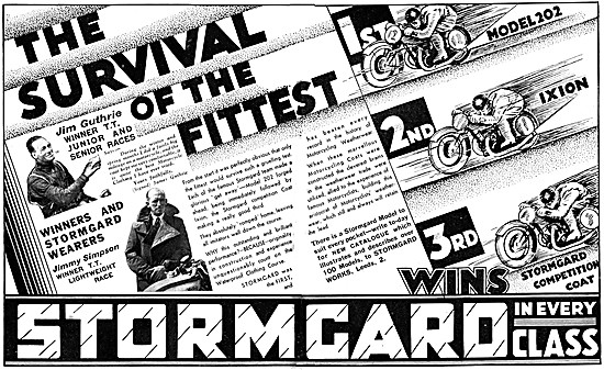 Stormgard Motor Cycle Competition Coats                          