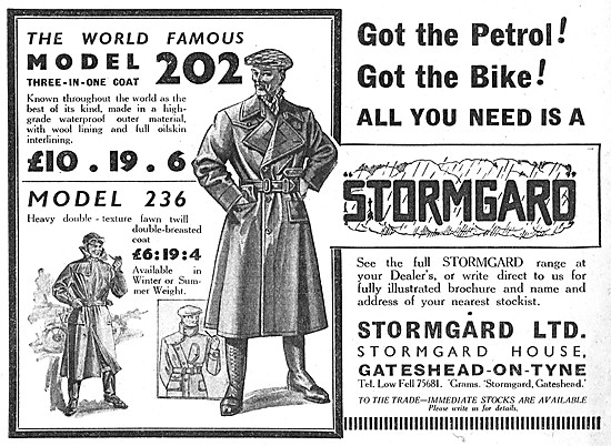 Stormgard Motor Cycle Coats                                      