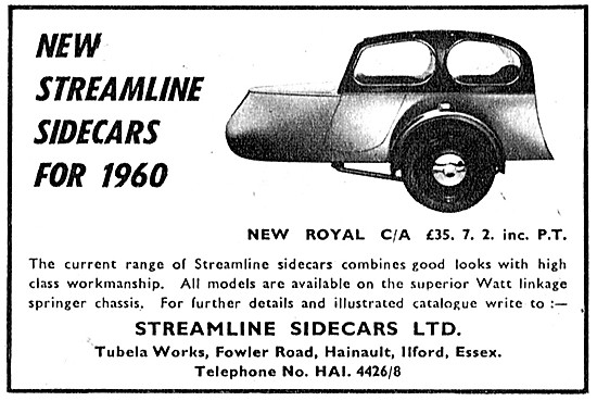 Streamline New Royal Child Adult Sidecar 1960 Model              