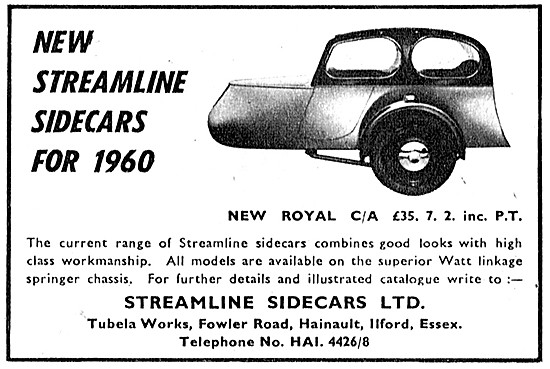 Streamline New Royal Child Adult Sidecar 1960 Model              